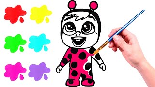 Dibuja y Colorea a los Bebés Llorones 👶🐞 Dibujos animados.