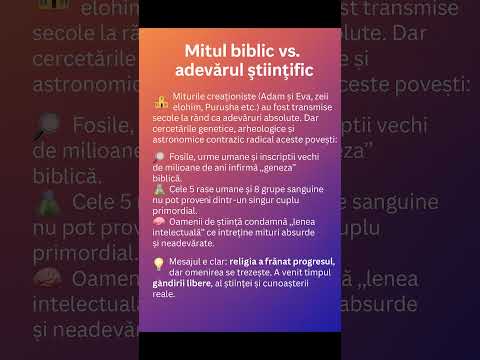 Mitul biblic vs. adevărul științific
