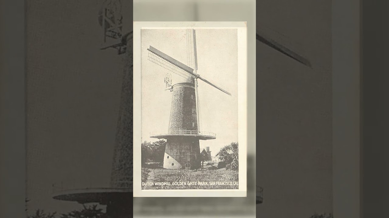 Dutch Windmill, Golden Gate Park, San Francisco, 1920s Photo Print Card Video