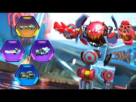 Surge - Arc Torrent 12 - Fragment Gun 12 - EM Rifle 12 - Stasis Beam 12- Mech Arena Robots