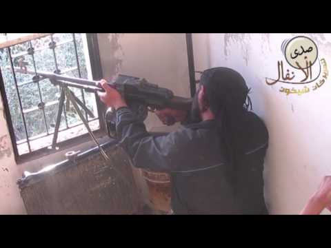 استهداف حاجز الصياد برشاش بي كي سي من قبل لواء سرايا النصر في خان شيخون