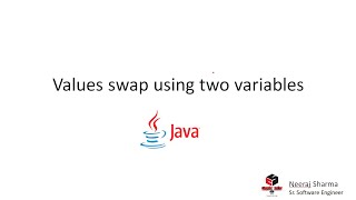 Download the video "values swap using two variables in Java"