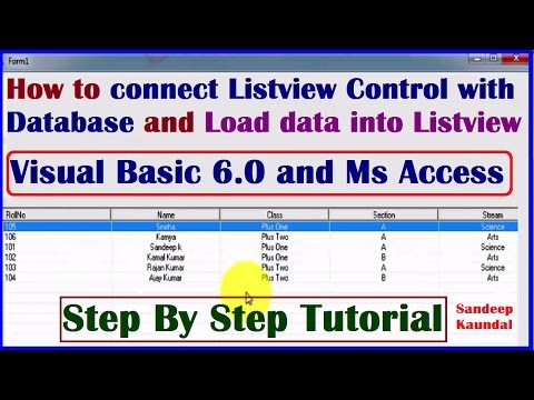 How to Connect Listview with  Database and Load data into Listview-Visual basic database Application Video