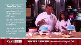 How to Make a Snowflake Cake - Garnishing Tips &amp; Techniques - Cake Boss Baking