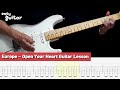 Europe Open Your Heart Guitar Lesson With Tab Part 1 2 Slow Tempo