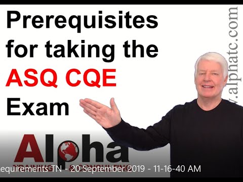 ASQ CQE Testing Requirements