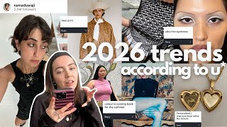 reacting to your fashion trend predictions for 2026