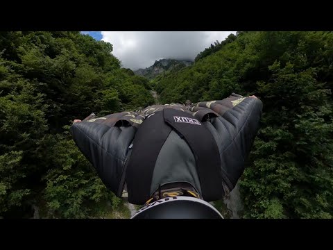 Wingsuit Flight through "The Trench Line" Raw | GoPro Max | 4K | 360