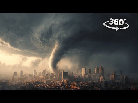 VR 360 Escape tornado and storm in your car and ship Virtual Reality interactive videos