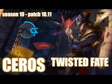 【韓国サーバー/D1】DFM CEROS ツイステッドフェイト(Twisted Fate) VS フィズ(Fizz) MID - Patch10.11 KR Ranked【LoL】