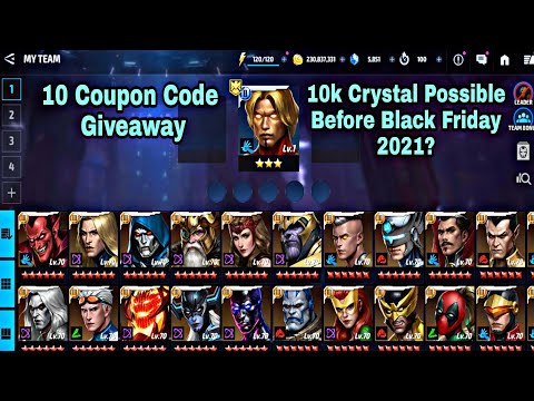 10 Coupon Code Giveaway & 10k Crystal Possible Before Black Friday 2021? - Marvel Future Fight
