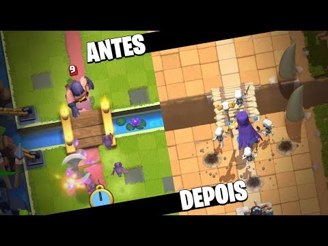 ANTES e DEPOIS de 3 CARTAS do Clash Royale