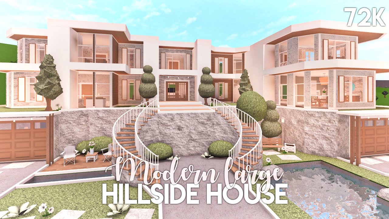 Large Modern Hillside House | Bloxburg Build