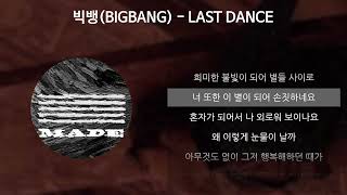 Download lagu BIGBANG(빅뱅) - LAST DANCE [가사/Lyrics] mp3