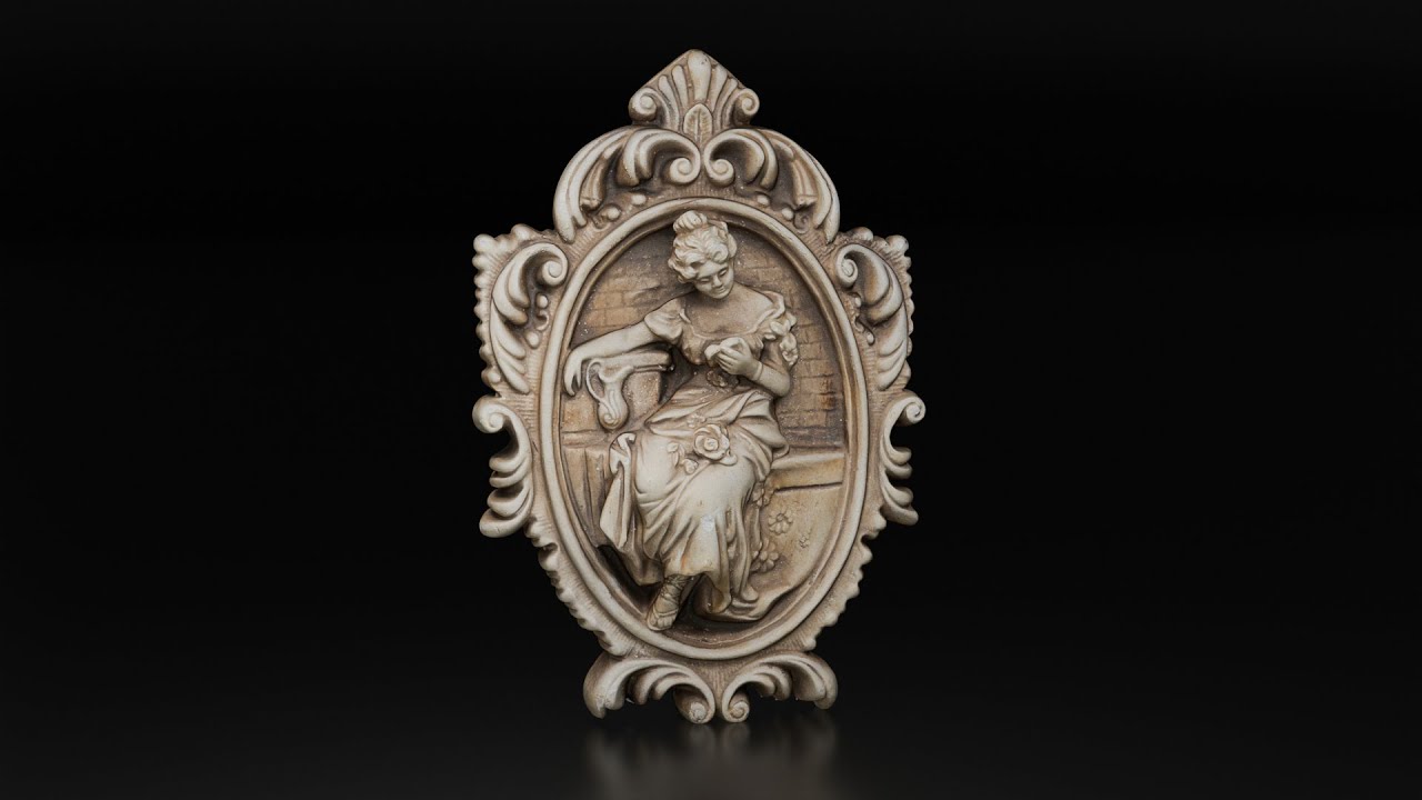 Bas-Relief Girl in the Garden 3D Model