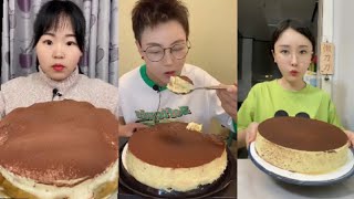 ASMR TIRAMISÚ CAKE MUKBANG | KWAI EATING SHOW | CHINESE DESSERT