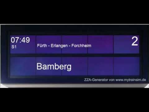 Bahnsteigansage für S1 nach Bamberg