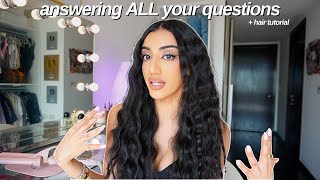 CHATTY GRWM Q&A | ANSWERING ALL YOUR QUESTIONS + MY NEW FAV HAIRSTYLE TUTORIAL