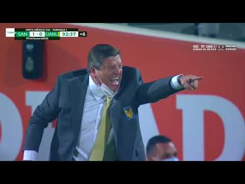 Gol Carlos Salcedo | Santos  1 - 1 Tigres | Liga BBVA MX - Grita México C22  - Jornada 1