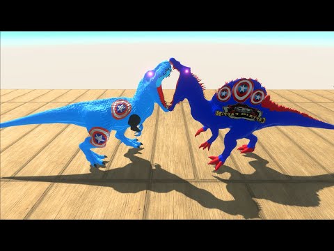 CAPTAIN AMERICA SPINOSAURUS DEATH RUN - Animal Revolt Battle Simulator