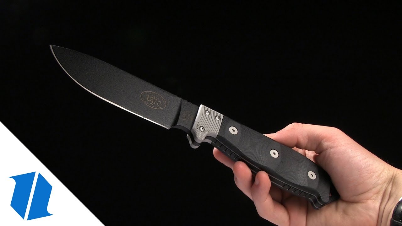 Utica Cutlery UTKS-4 Survival Series Fixed Blade Black Micarta (4.5" Black)