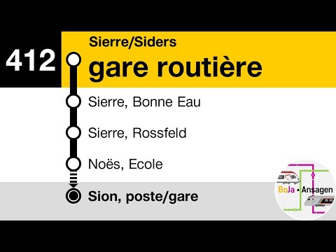 Postauto Ansagen | 412 Sierre/Siders - Sion | BoJa Ansagen