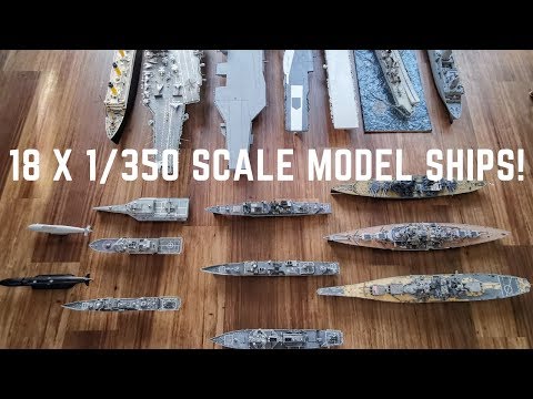 18 Ship 1/350 Scale Model Fleet!