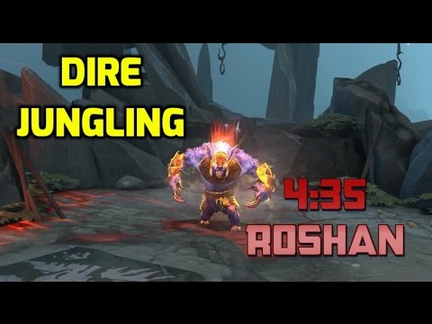 Dota 2 Howto Jungle 6.88 - Ursa 4 mins 35 secs Roshan - Dire Guide