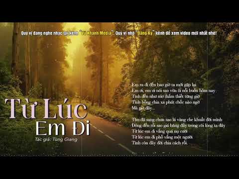 TỪ LÚC EM ĐI (Tùng Giang)