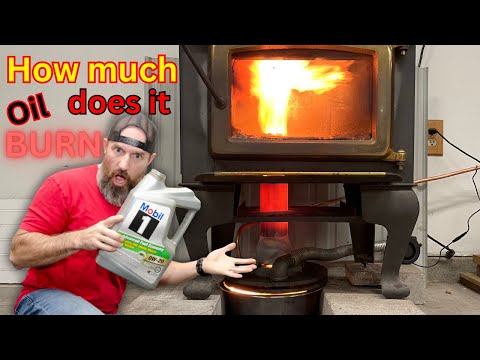 How much oil does my used oil burner burn in 8 hours??