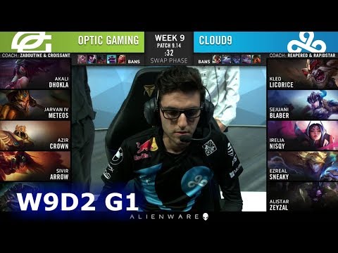 OPT vs C9 | Week 9 Day 2 S9 LCS Summer 2019 | OpTic Gaming vs Cloud 9 W9D2
