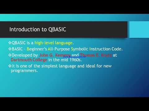 Introduction to QBASIC