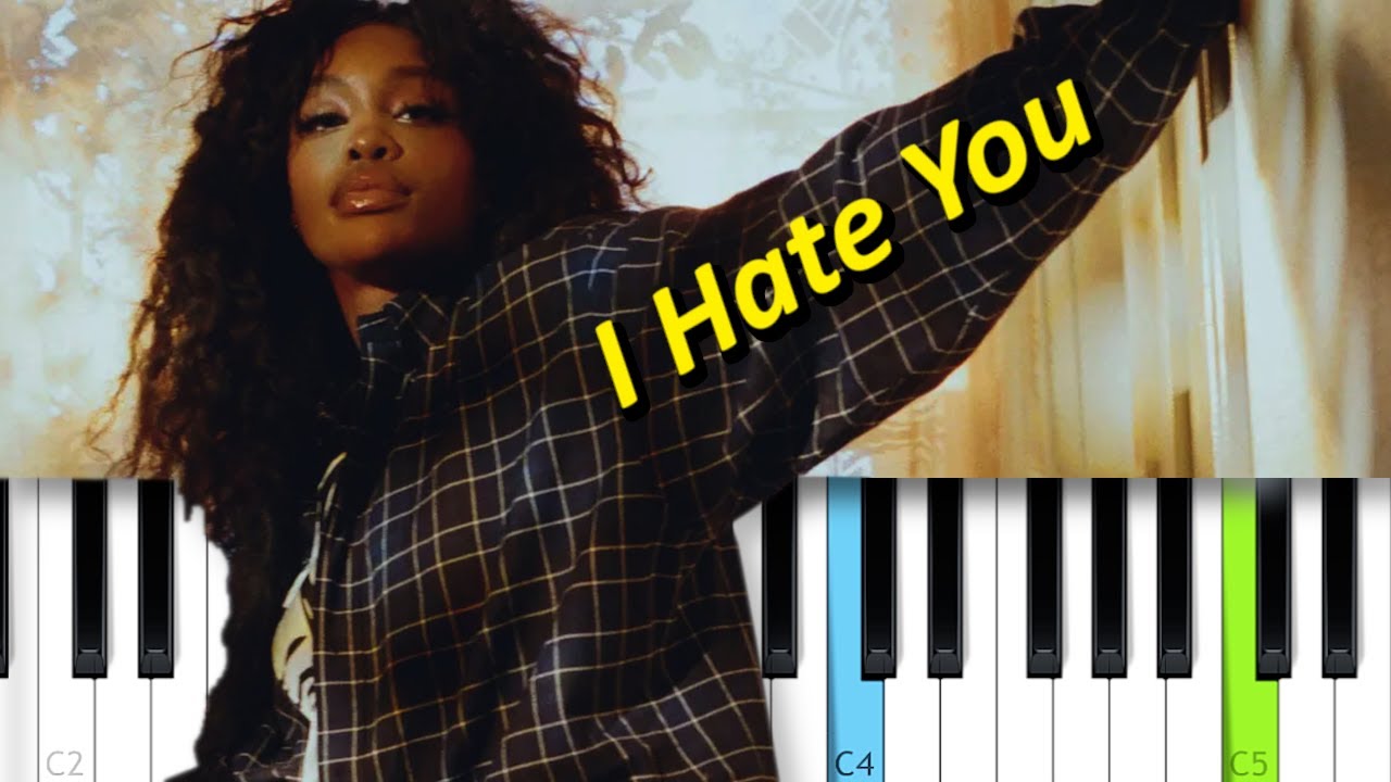 SZA - I Hate U (Piano Tutorial)