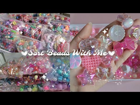 Huge Bead Haul + Satisfying Bead Sorting ASMR | Organizing & Sorting Session 💖✨ #diy #beads #haul