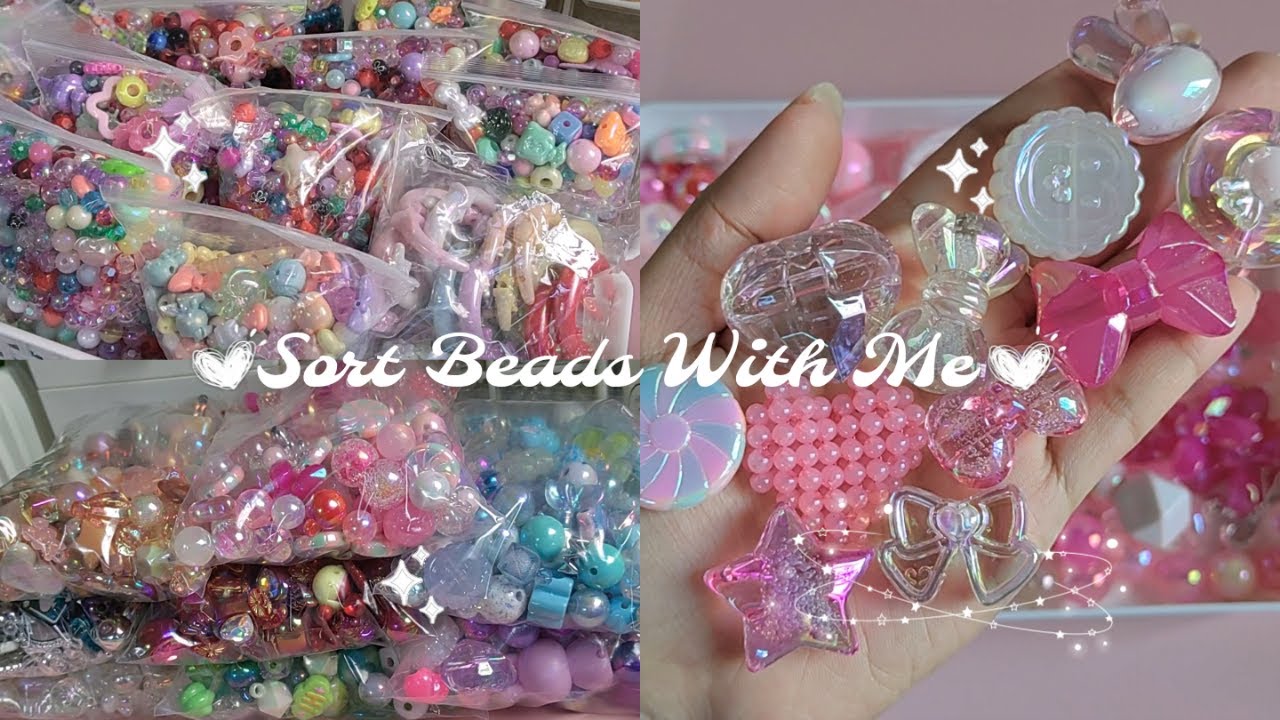 Huge Bead Haul + Satisfying Bead Sorting ASMR | Organizing & Sorting Session 💖✨ #diy #beads #haul