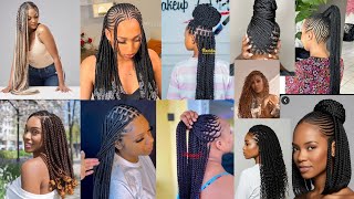 Braid hairstyle hottest ladies braids, Ghana weaving, latest cornrows hairstyles