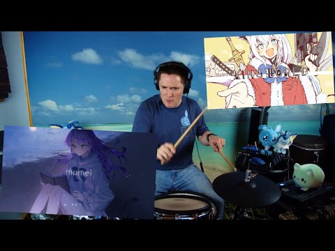 The8BitDrummer covers Tokoyami Towa's cover of Mumei and Fubuki's Kingworld again on drums...