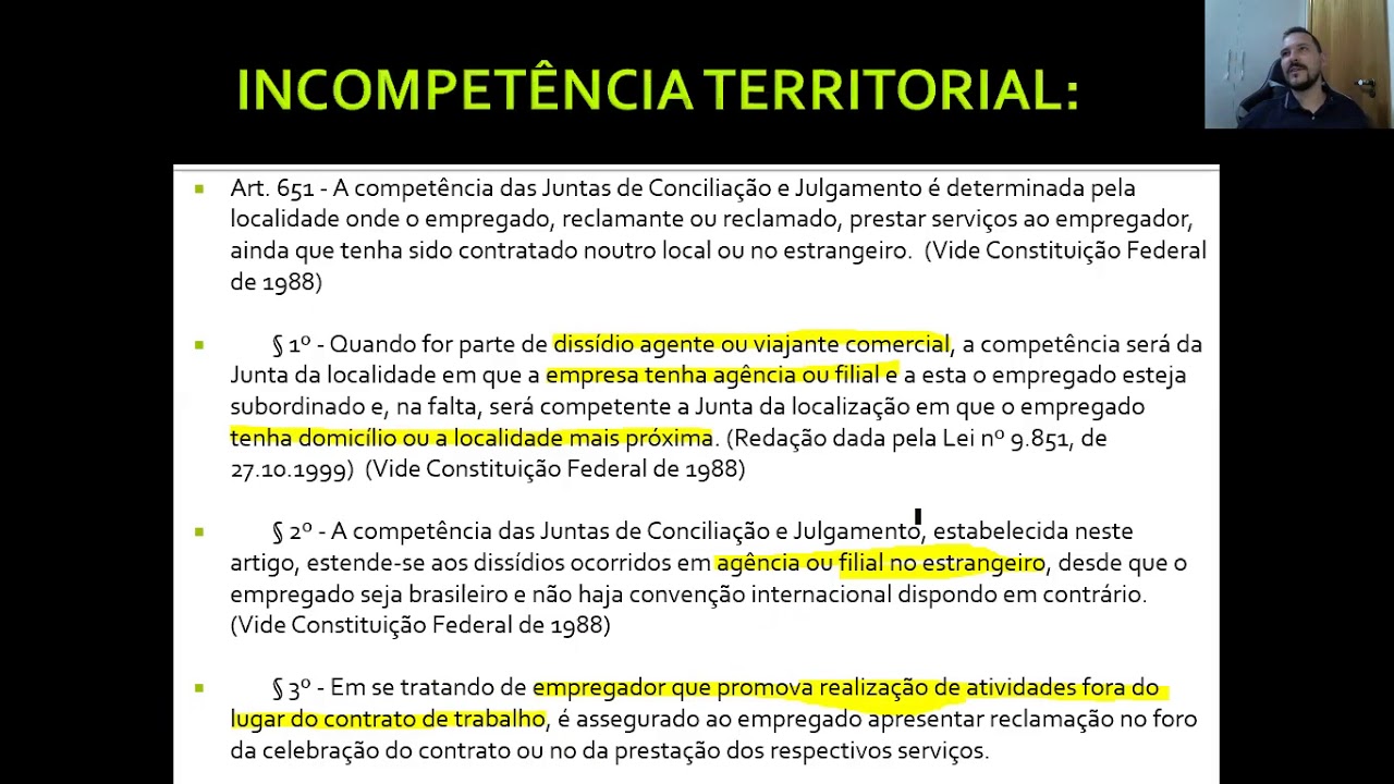 Prática Trabalhista -  Exceção de Incompetência Territorial