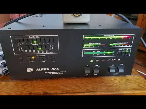 Alpha 87A Amplifier for sale de W5ENG - Front Panel Button Demonstration