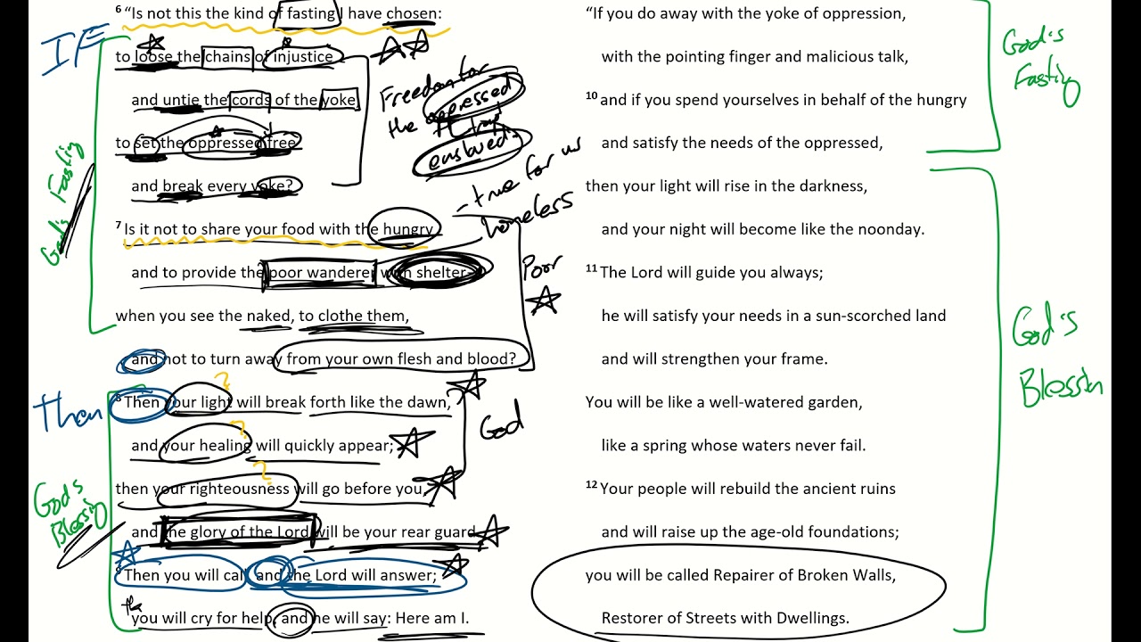 Passage Breakdown - Isaiah 58:6-12 |  Current Events Ancient Truths - Week 5