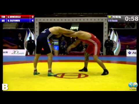 GGP2013 / BONCEOGLU Ali (TUR) - GAZYUMOV Khetag (AZE) - GS 96 kg 1/4 final match