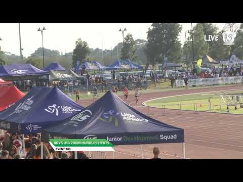 Boys U14 200m Hurdles Heat 3 - 2019 State Track and Field Championships // LAVicTV