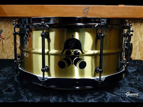 DEMO - 14x6.5" Brass Steam Punk Groove Drum Co. Snare Drum
