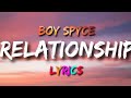 Boy Spyce - Relationship (Music Lyrics Video)