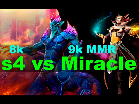 s4 vs Miracle | Leshrac vs Invoker | 8k vs 9k MMR | mid pro Gameplay | Highlights — Dota 2