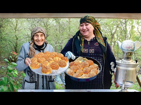 SUPER EASY AND DELICIOUS - Cooking Pastry In a Sunny Day Azerbaijan Village