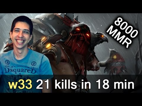 w33 Pudge Dendi level with VAC Hooks — 21 kills in 18 min