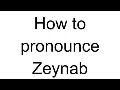 How to Pronounce Zeynab (Arabic)