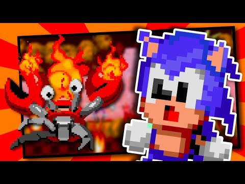 Sonic, but Everything is on FIRE!  (Sonic Rom Hack)