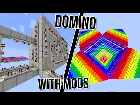 Insane Minecraft Modded Domino Show